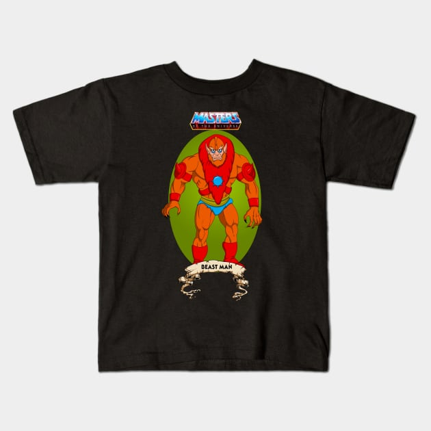 Beast Man Kids T-Shirt by MikeBock